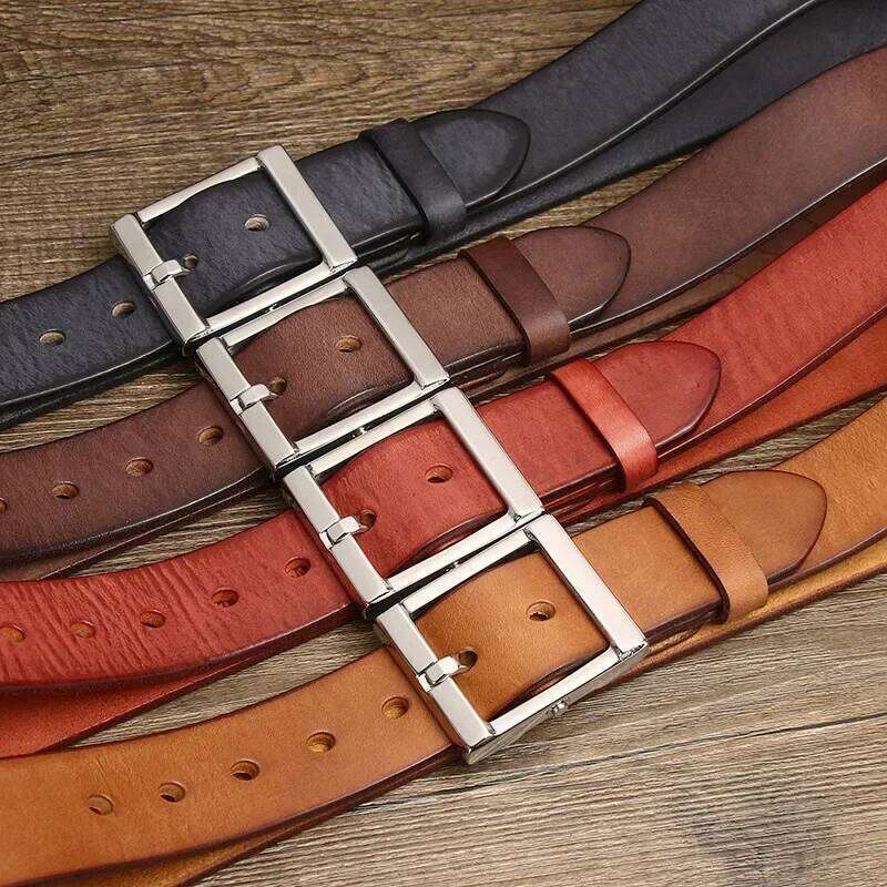 3.8CM Pure Cowhide High Quality Genuine Leather Belts for Men Strap Male Stainless Steel Pin Buckle Fancy Vintage Jeans Cowboy S260228