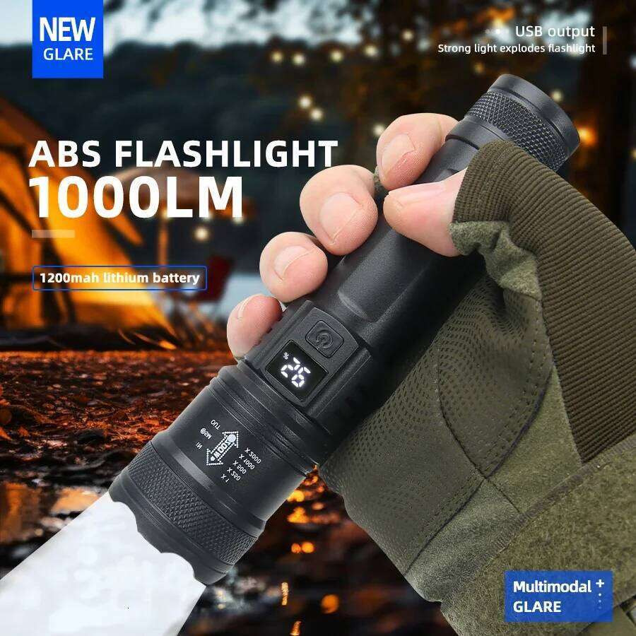 Ultra Bright Led Tactical Light Powerful Emergency Rechargeable 10000000 Lumens Flashlight For Outdoor Camping Z260301