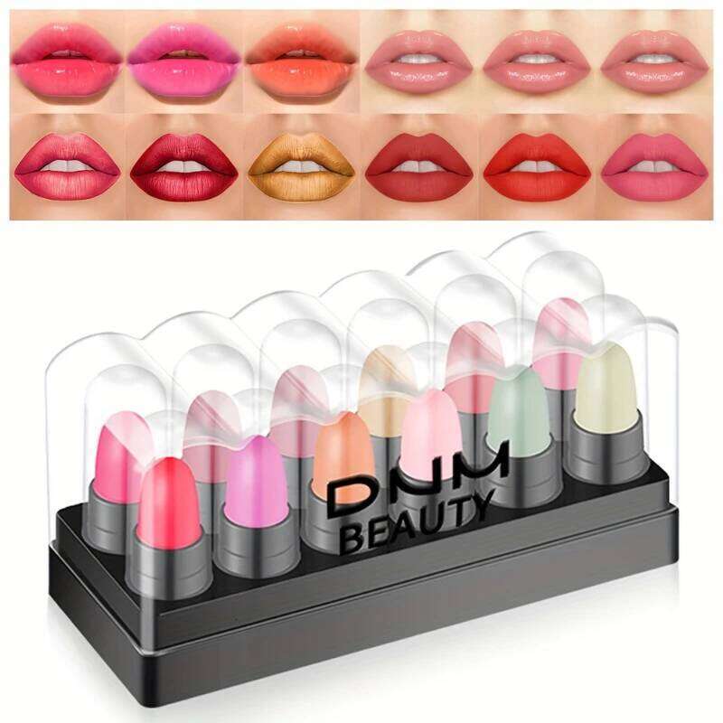 12pcs Matte Lipstick Box Set Velvet Gloss Waterproof Long Lasting Portable Lip Glaze Non-Stick Cup Sexy Makeup Cosmetics H260302