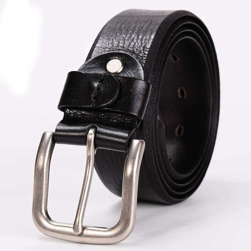 3.7CM Cowhide Men Copper Buckle Top Genuine Leather Casual Jeans Belt High Quality All-match Retro personal Male Strap S260228