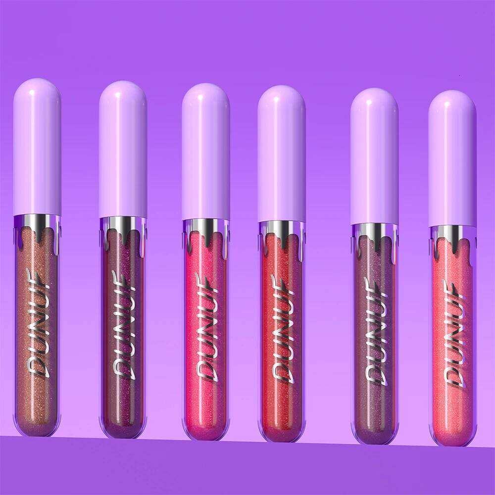 DUNUF 5 Sets Pearl Moisturizing Lip Gloss Easy Color Lipstick H260302