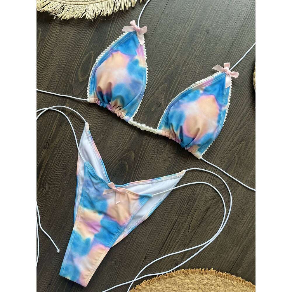 Micro Bikinis 2025 Sexy Women Swimsuit Swimwear Female Thong Bikini Set Biquini Bathing Suit Print Swimming Suits Beachwear Z260301