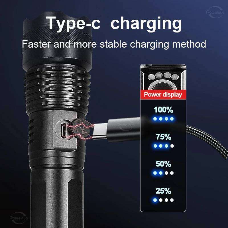 900000LM Strong Light Alloy Flashlight XHP360 LED Tactical Torch Rechargeable Spotlights Outdoor Fishing Camping Lamp Z260301