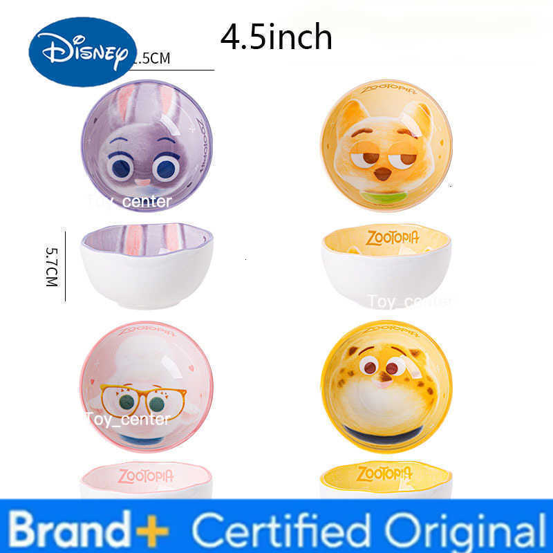 Disney 45-Inch Ceramic Bowl Set Cute Animal Salad Noodle Bowl Heat Resistant Rice Grain Bowl Kitchen Utensils Microwave Safe H260302