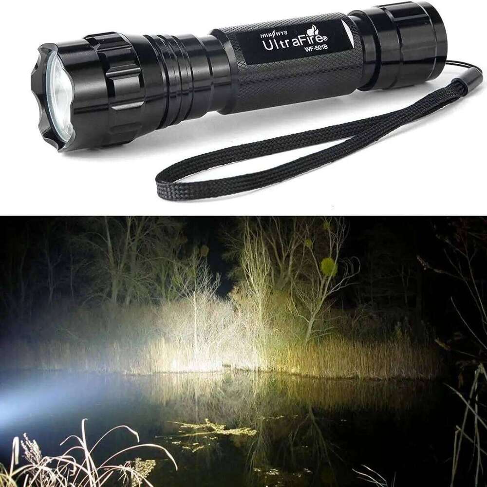 UltraFire WF-501B Super Bright LED Flashlight 18650 Rechargeable Torch Powerful Flash Light High Power Lantern Camping Lamp Z260301