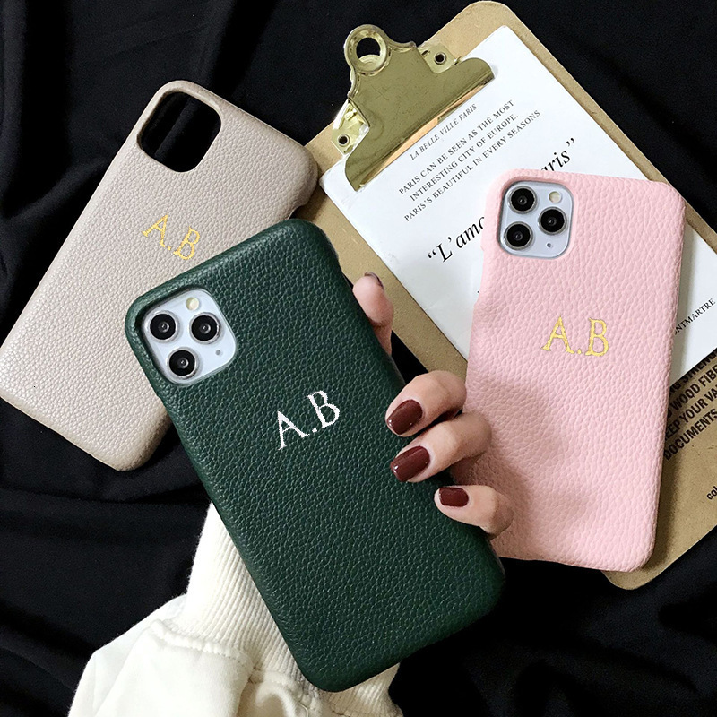 Lycheepatterned PU phone case suitable for iPhone 15 Pro Max1413 simple and personalized leather protective cover 250818