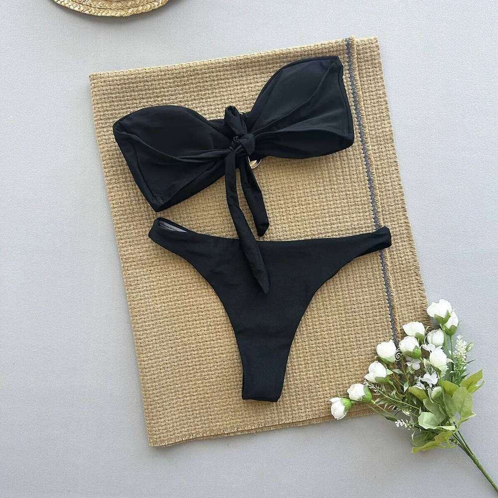 Micro Push Up Women Swimsuits 2025 Sexy Female Swimwear Brazilian Bikini Set Thong Biquini Swim Suits Solid Beachwear Z260301