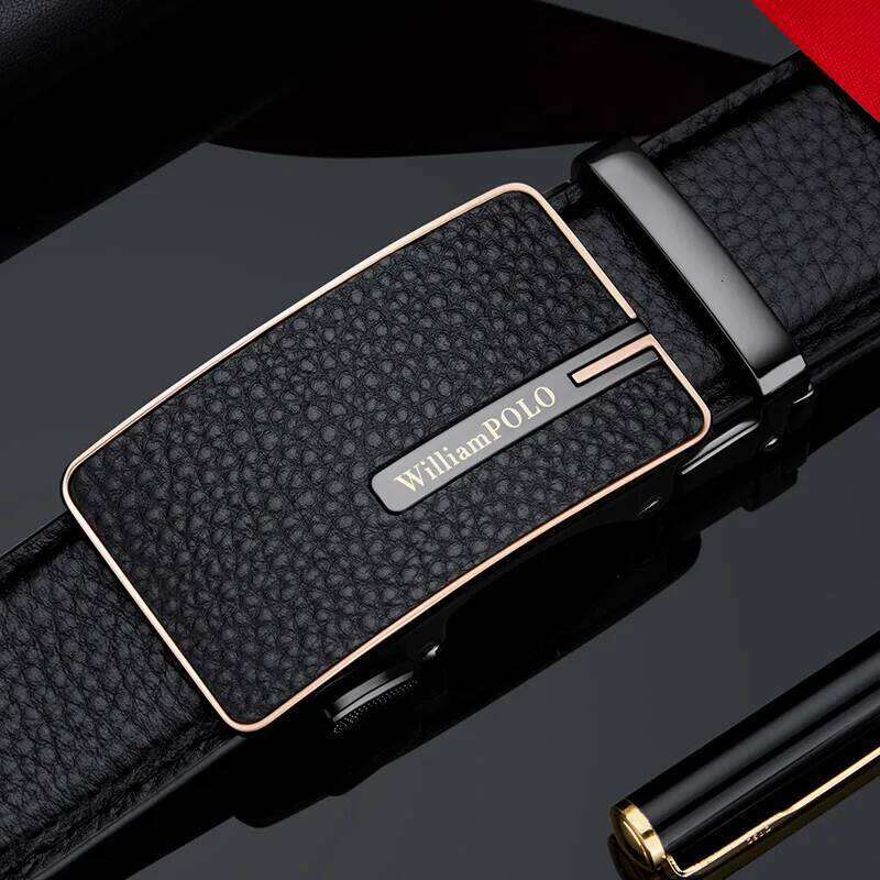 Genuine leather men's automatic buckle fashionable and versatile belt, high-end business belt S260228