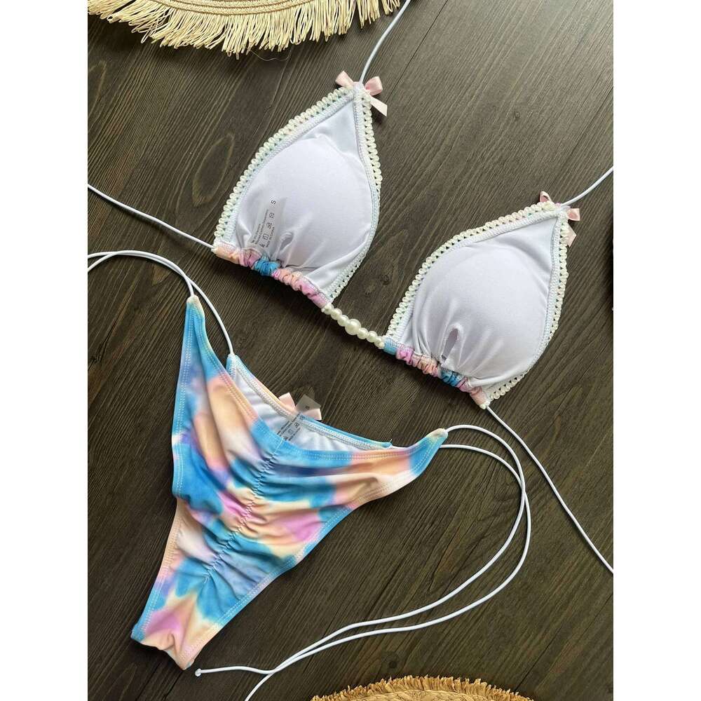 Micro Bikinis 2025 Sexy Women Swimsuit Swimwear Female Thong Bikini Set Biquini Bathing Suit Print Swimming Suits Beachwear Z260301