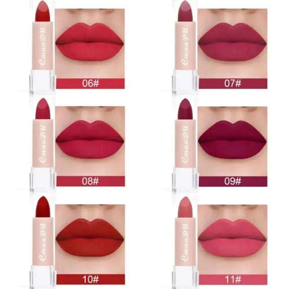 CmaaDu 15 Colour Moisturizing Matte Velvet Easy To Color Waterproof Long Lasting Nude Lipstick Lipgloss Makeup Cosmetic H260302