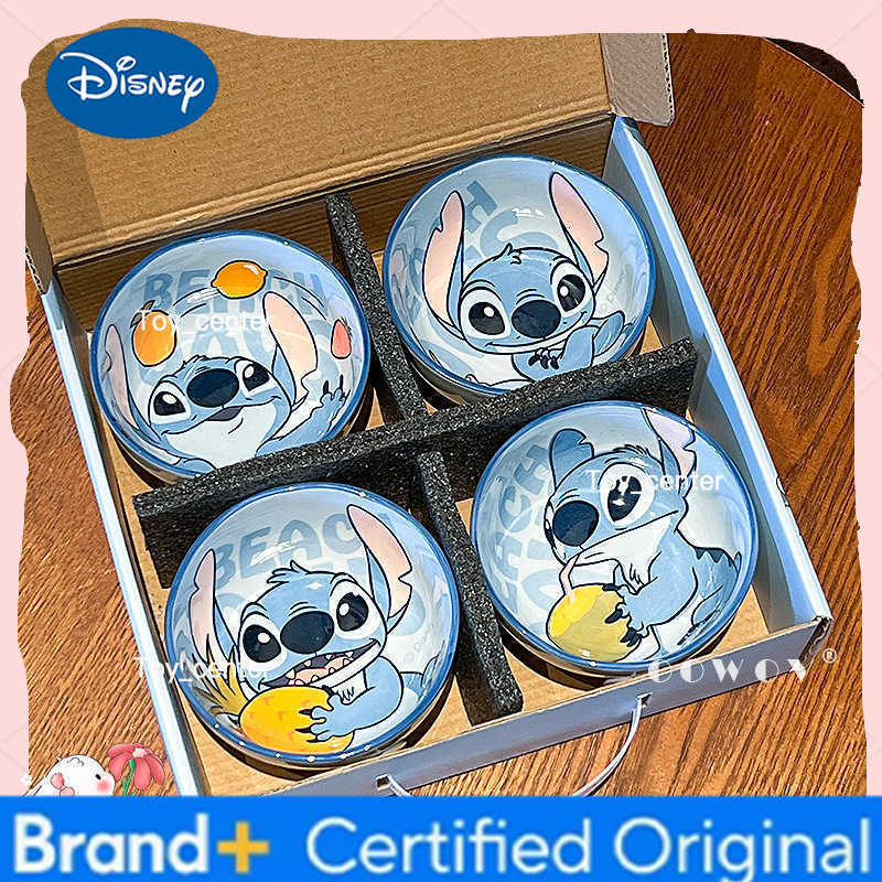 Disney New Shi Dizai Ceramic Bowl Household High-Value Tableware Children Cute Soup Rice Bowl High-Temperature Surrounding Gift H260302