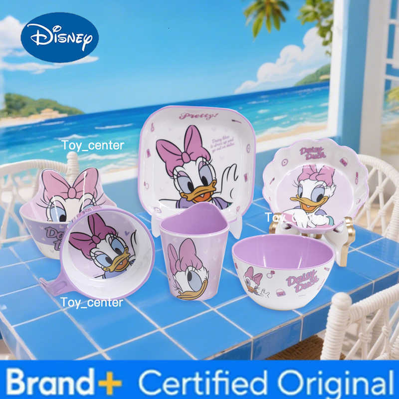 Disney 1pc Cartoon Daisy Duck purple melamine tableware Family dinner Birthday party Resistance to falling tableware H260302