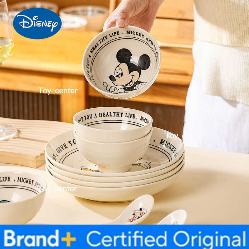 Disney Mickey Ceramic Bowl Cartoon Donald Duck Daisy Cartoon Soup Bowl Household Childrens Fun Tableware Set H260302