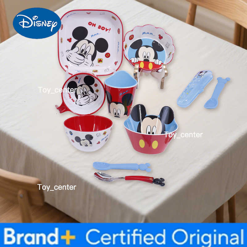Disney 1pc Mickey Mouse cartoon Melamine tableware Family Dinner Birthday party Christmas drop resistant tableware H260302