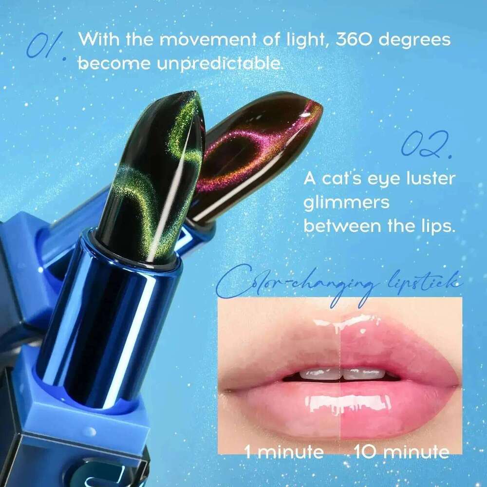 Color Changing Lipstick Set 4PCS Warm Tones Cat Eye Glitter Diamond Shine Moisturizing Non Stick Lip Makeup Kit Waterproof H260302