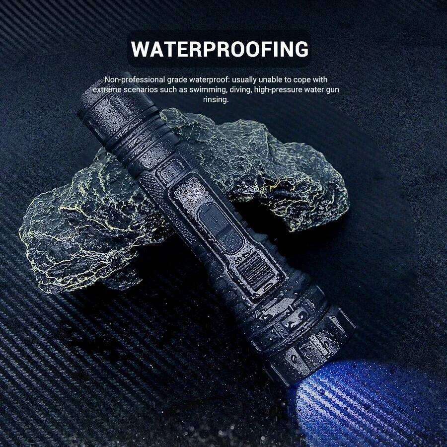 Outdoor Portable Christmas Led Flashlight Rechargeable Torch Strong Light Tactical Lamp for Camping Fishing Emergency Lantern Z260301