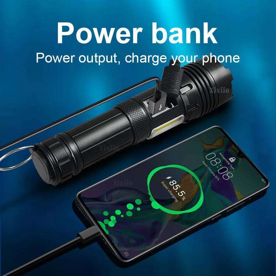 50000000LM High Powerful LED Flashlights Long Range 1500M Super Bright Torch Light Rechargeable Waterproof Outdoor Camping Lamp Z260301