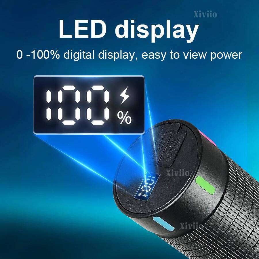 Ultra Bright Flashlight Most Powerful Flashlights Rechargeable Tactical Lantern 5 Modes Floodlight Outdoor Camping Zoomable Lamp Z260301