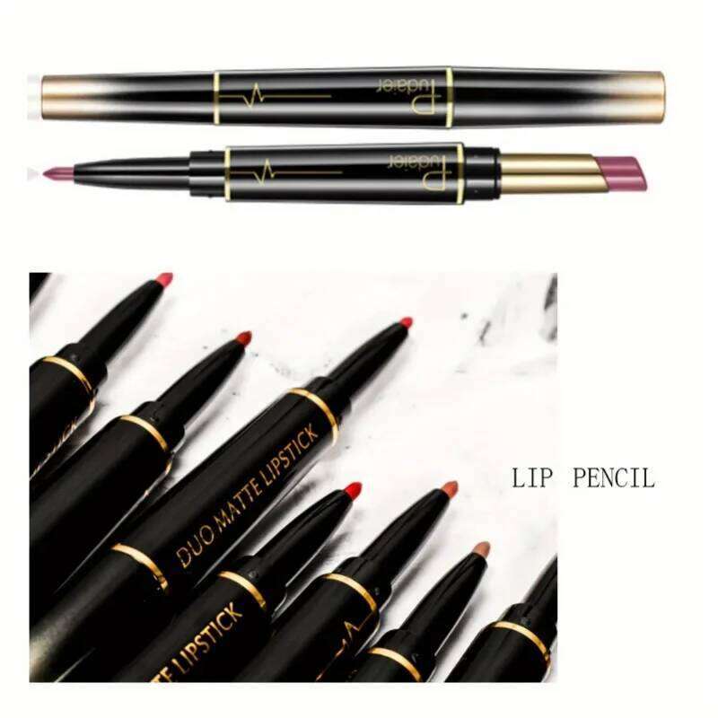 1PC Double-ended Lip Liner and Lipstick Pen - Long-lasting, Matte, Nude Easy To Remove Makeup, Holiday Gifts H260302