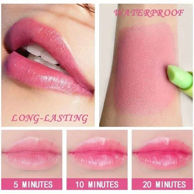 Aloe Vera Moisturizing Lipstick Natural Lasting Temperature Color Changing Lip Balm Fade-Resistant Nourishing Lips Care Makeup H260302