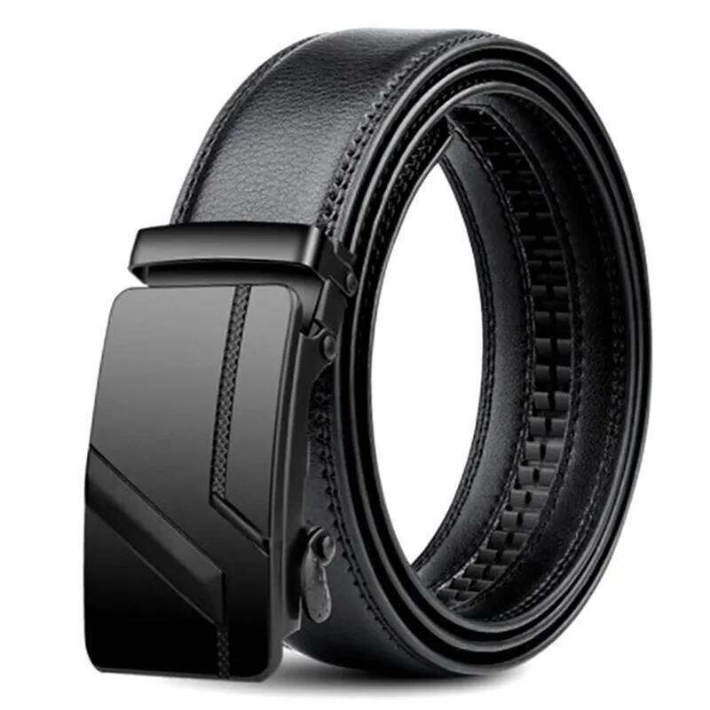Fashionable Business Men's Authentic Luxury Brand Metal Buckle High Quality Leather Soft Belt Paired with Work Pa S260228