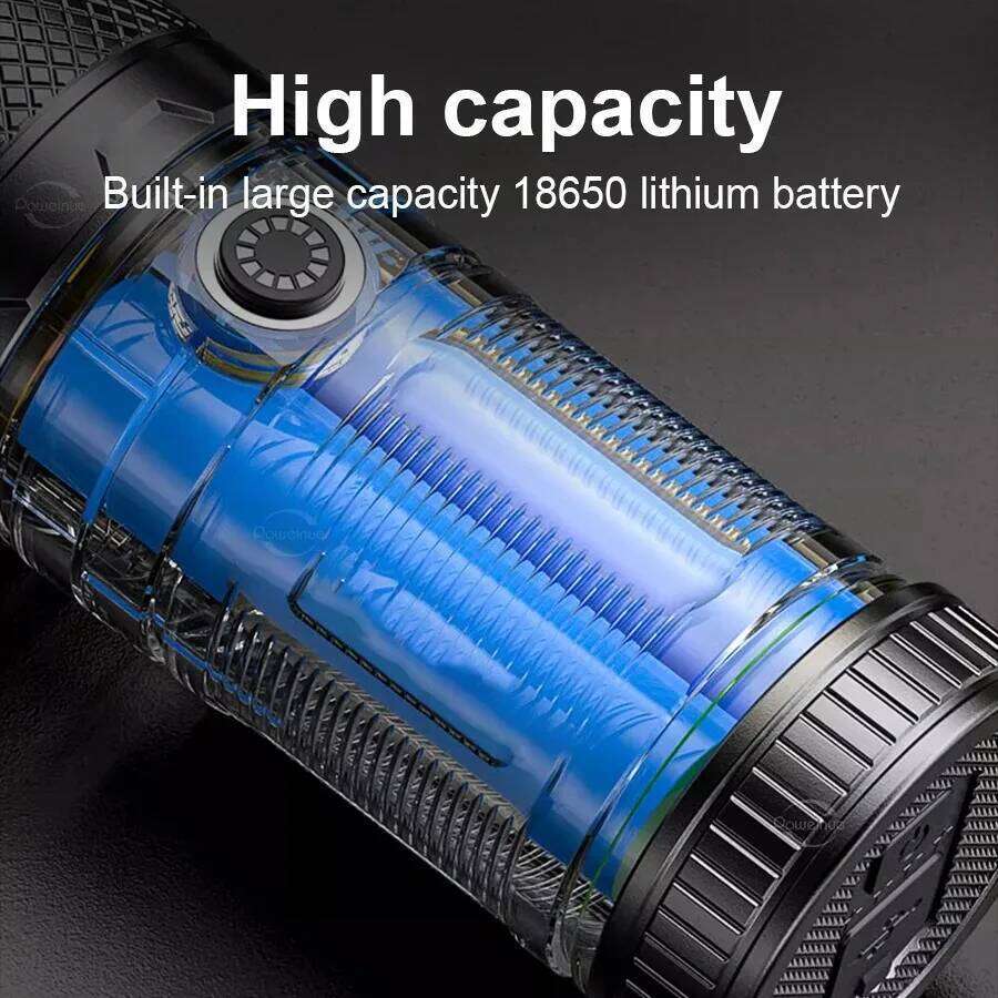 High Power ABS White Laser Flashlight Built-in Battery Type-C Charging Tactical Torch Multifunctional Emergency Lamp Z260301