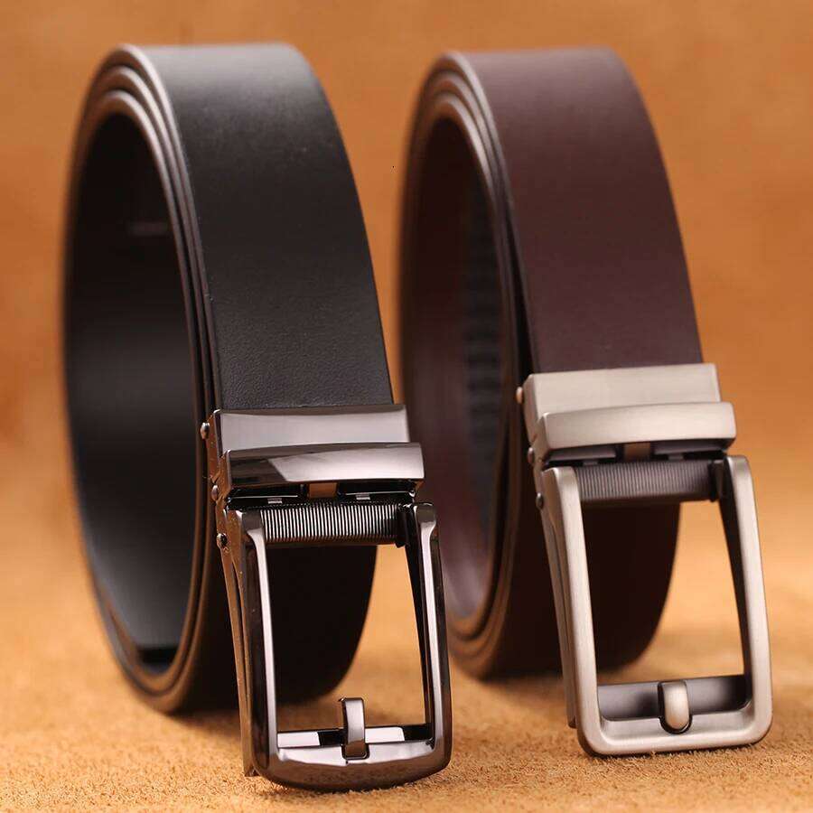New High Quality Luxury Genuine Leather Belt Designer Belts Men Automatic Buckle Business Trouser Strap Cinturones Hombre Cinto S260228