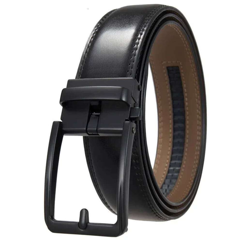 3.5cm Black Brown Men Real New Fashion Automatic Buckle Business Affairs Casual Belt Genuine Leather Luxury S260228