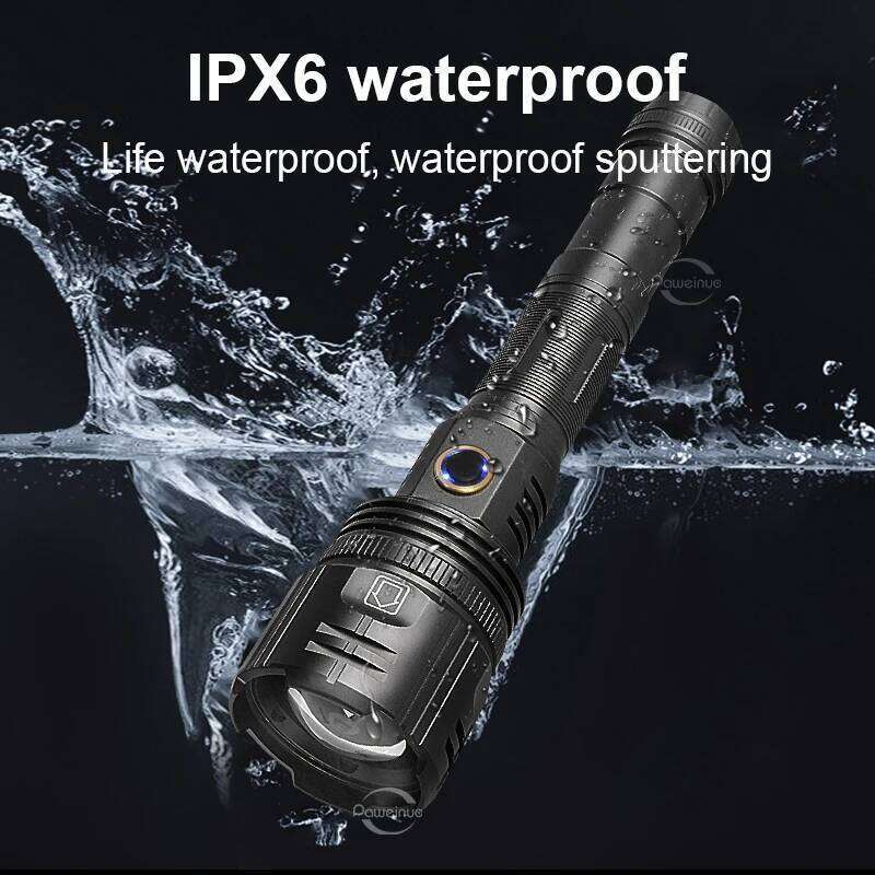 High Power Rechargeable LED Flashlight 4-Core XHP360 Detachable Portable Lantern 3 Lighting Modes Tactical Flashlights Camping Z260301