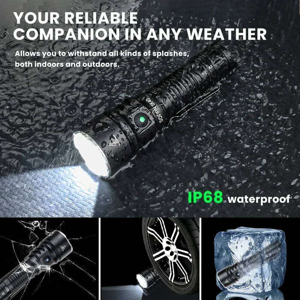 Sofirn SK40 SFT70 LED 3200lm Tactical Flashlight 21700 Rechargeable Powerful Torch 580M Long-Range With Spotlight Z260301