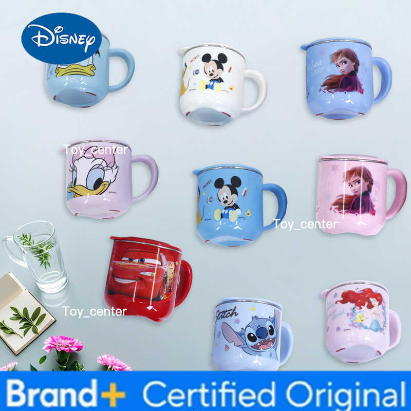 Disney 1pc Cartoon Single handle stainless steel cup dinner Party Birthday gift for milk coffee water Stainless steel cup H260302