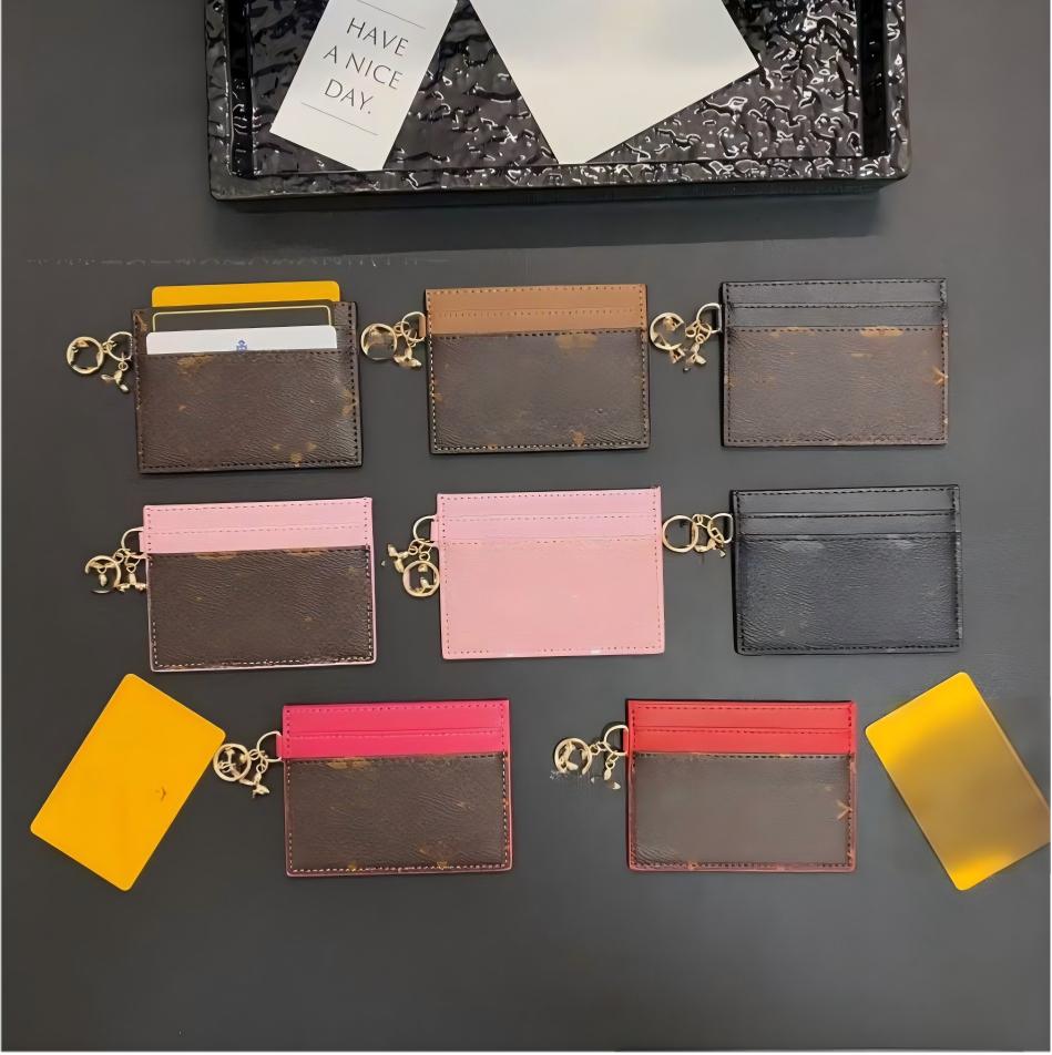 Women card holder designer wallet cardholder designer purse women genuine Leather Womens men Purses Mens Key Ring Credit Coin Mini Wallet wholesale with box