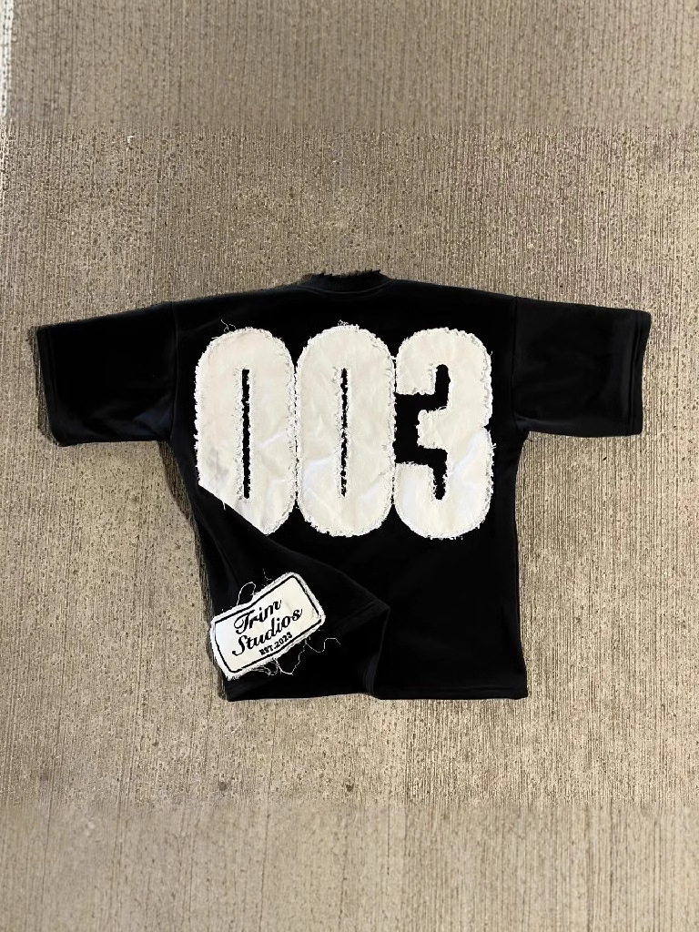 Men's T-Shirts Harajuku Hip Hop Number Graphic Patch Oversized T Shirt Goth Cotton Short Sleeve Y2K Tops Men Women