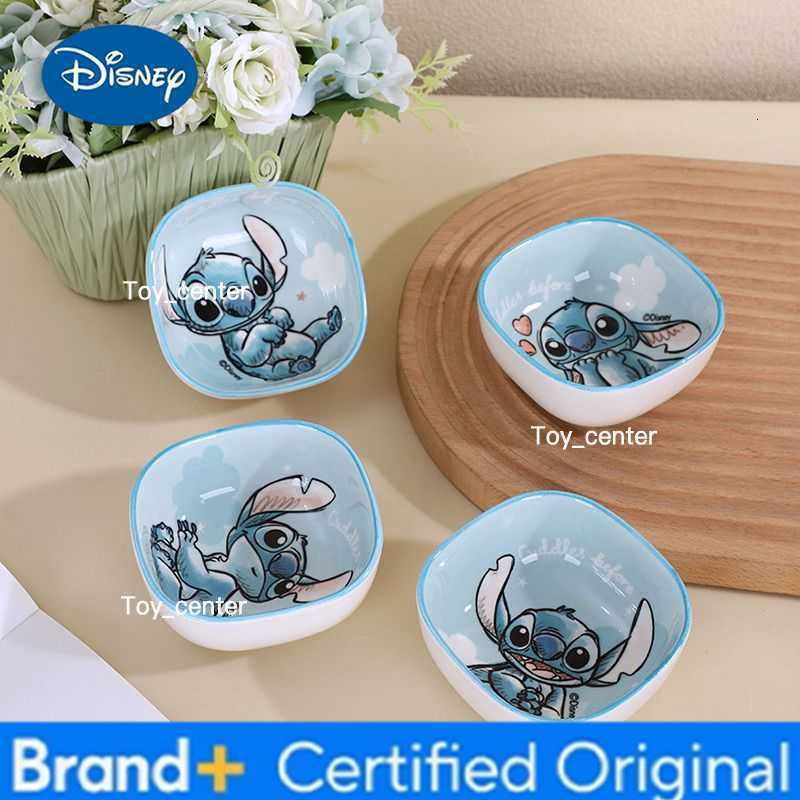Disney Anime Lilo Stitch Sifang Ceramic Snacks Dipping Rice Bowl Set Ceramic Bowl H260302