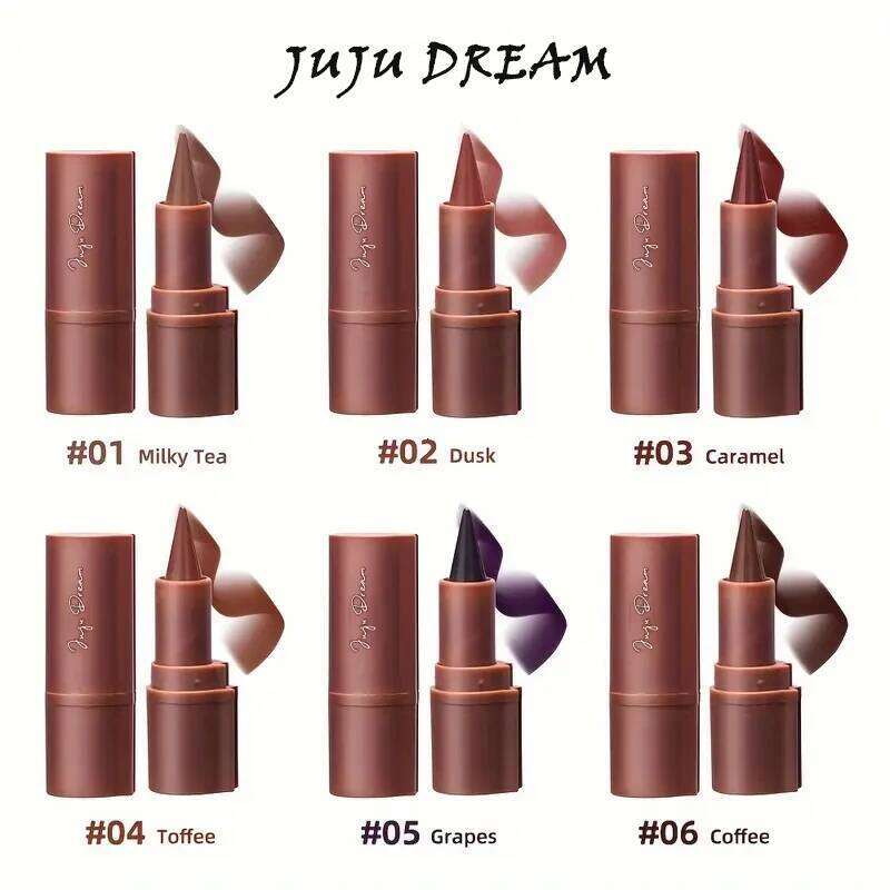 Matte lip liner and lipstick dual-purpose - crayon form, conical tip, purple & red tones, long-lasting waterproof, perfect gift H260302