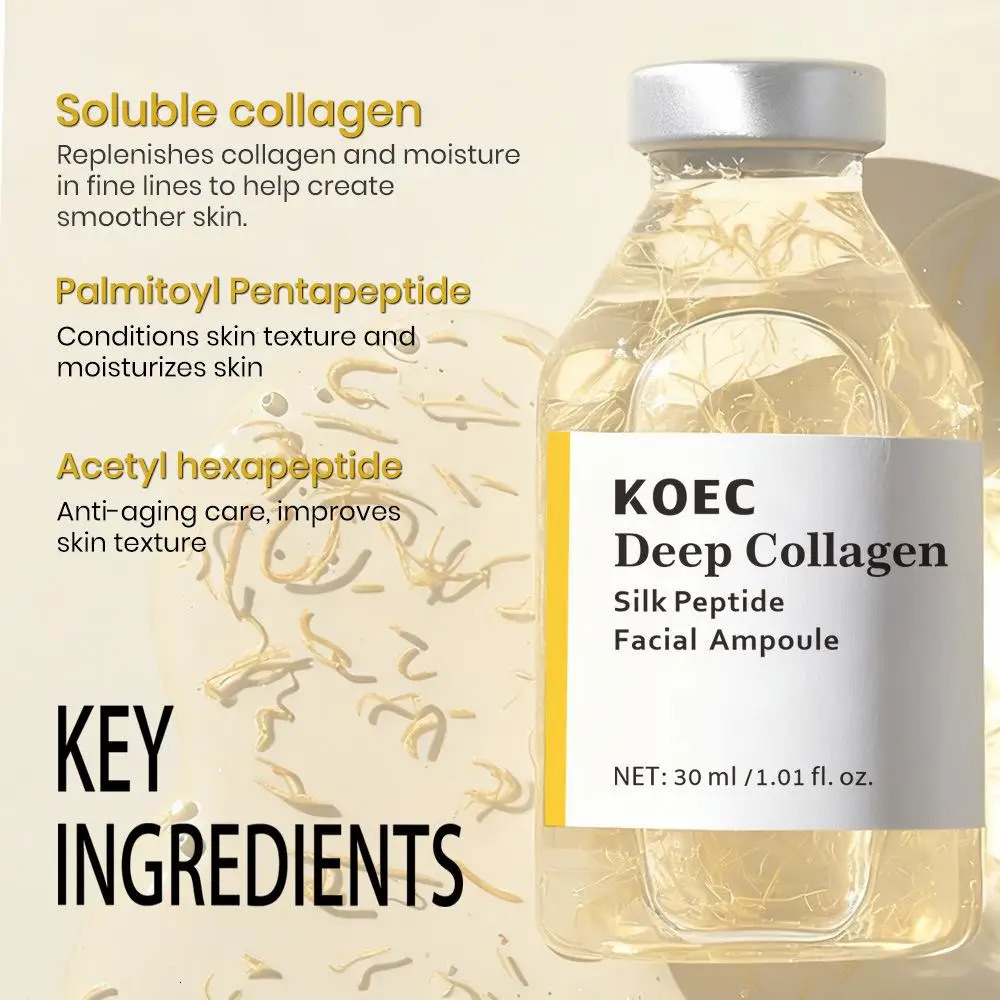 KOEC Deep Collagen Silk Peptide Ampoule 30ml Korean Aging Intensive Skin Serum 260302 - view 5