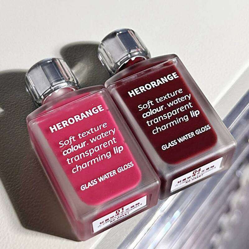 HERORANGE Light Glass-Like Lip Lacquer - Mirror Shine, Hydrating Formula; Smudge-Proof, Long-Wear, and Skin-Brightening H260302