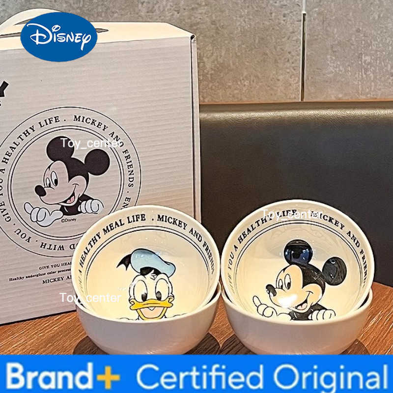 Disney New BeastKingdom Minnie Daisy Personality Periphery Ceramic Bowl Couple Home Tableware Soup Bowl Set Exquisite Gifts H260302