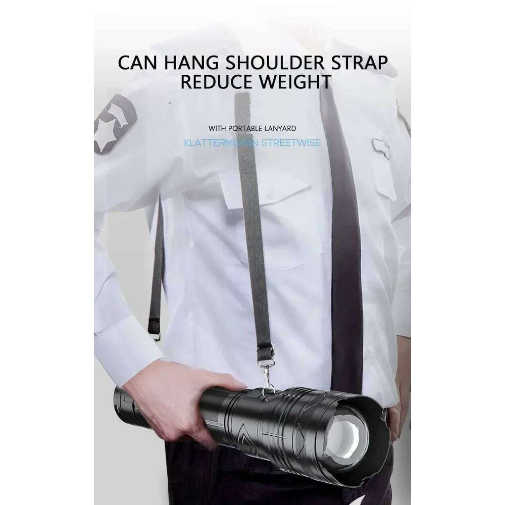 Most GT60 LED Flashlight Long-range Lighting Long Endurance Powerful Torch Type-C Charging Tactical Camping Lantern Z260301