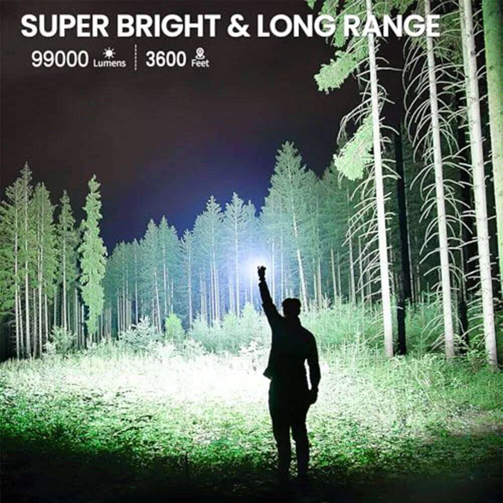 Most LED Rechargeable Torch Lighting 1500M Tactical Lantern Ultra Powerful Flashlight With Usb Charging Z260301