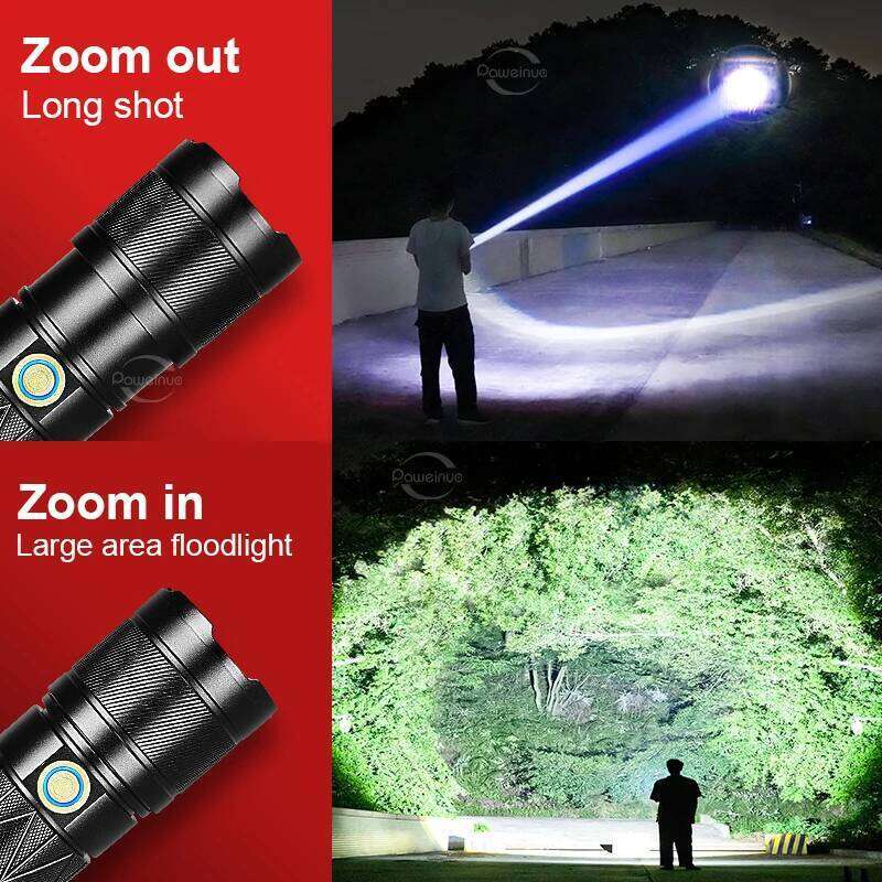 Super Powerful white laser LED Flashlight Built-in 3*18650 Torch Zoom 1500m Tactical Lantern with COB Camping Waterproof Lamp Z260301