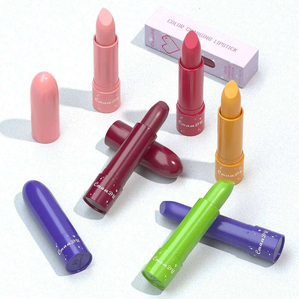 CmaaDu 6Color Waterproof Fruit Color Tinted Shine Changing Moisturizing Nourishing Glow Play Lip Balm lipstick Colour Care H260302