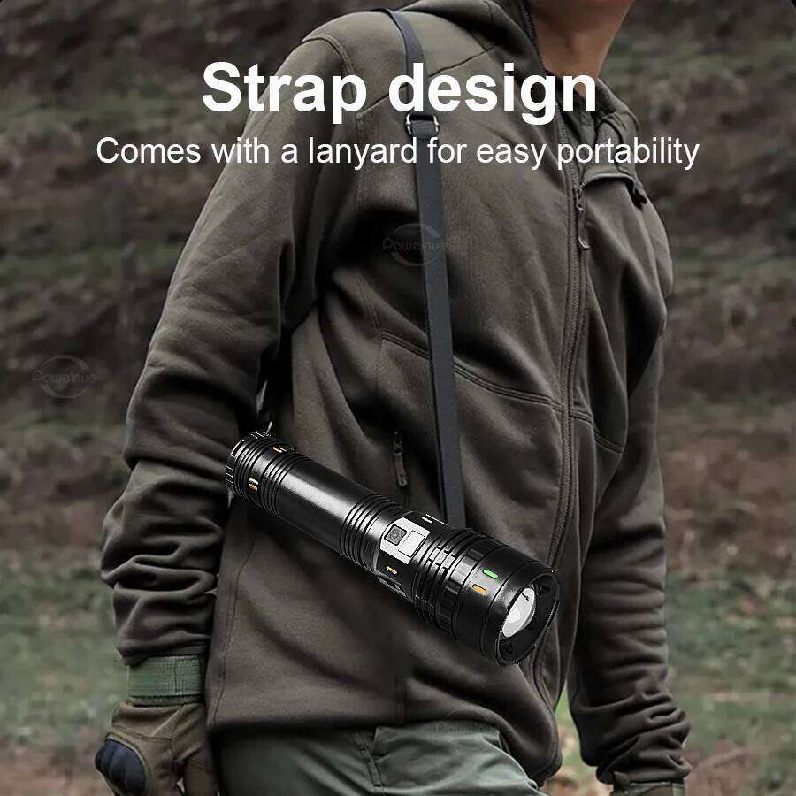 Super High Power LED Flashlight 10000000LM Rechargeable Torch Light For Outdoor Fishing Camping Waterproof Tactical Flashlights Z260301