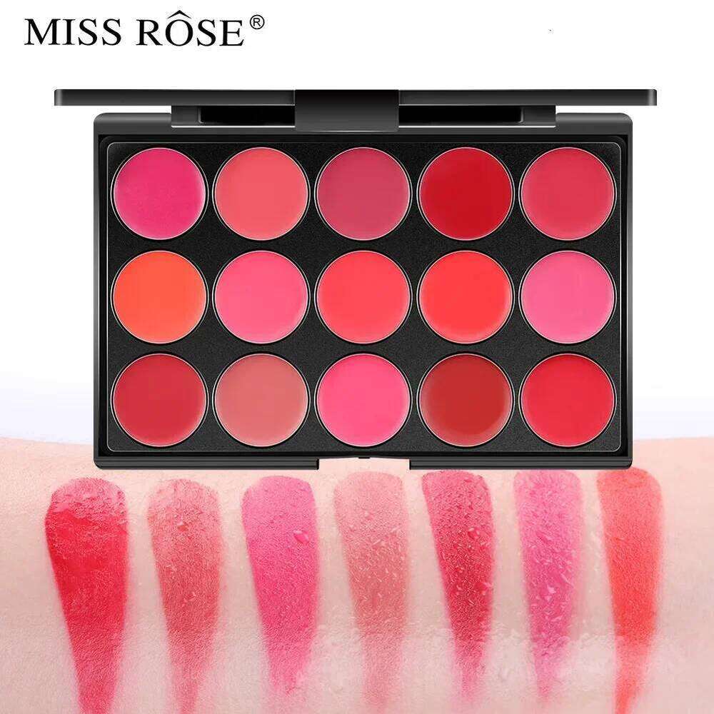 Miss Rose Velvet Matte Lip Cream Palette 15 Colors Long-Lasting Moisturizing Smooth Soft Lips Perfect Lipstick Set H260302