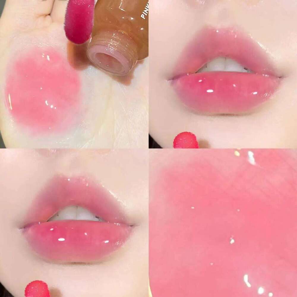 Pinkyfocus Hydrating Lip Serum Gloss - Fruit Nectar Transparent, Dewy Glass Look, Long-Lasting Cosmetics H260302