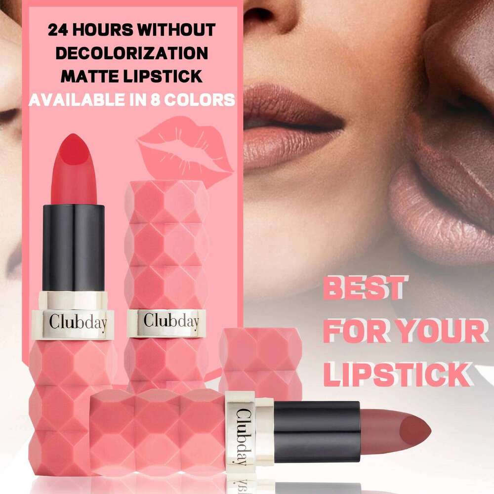 Waterproof Durable Easy To Wear Lipstick Natural Matte Red Velvet Stick Lip Coloring Makeup Women Beauty Cosmetics H260302