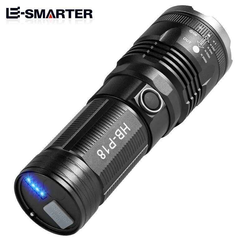 White Laser High-power Torch 4500mAh Telescopic Zoom Hand Tactical Flashlight 18650 Ultra-Long-Range Camping Fishing Light Z260301