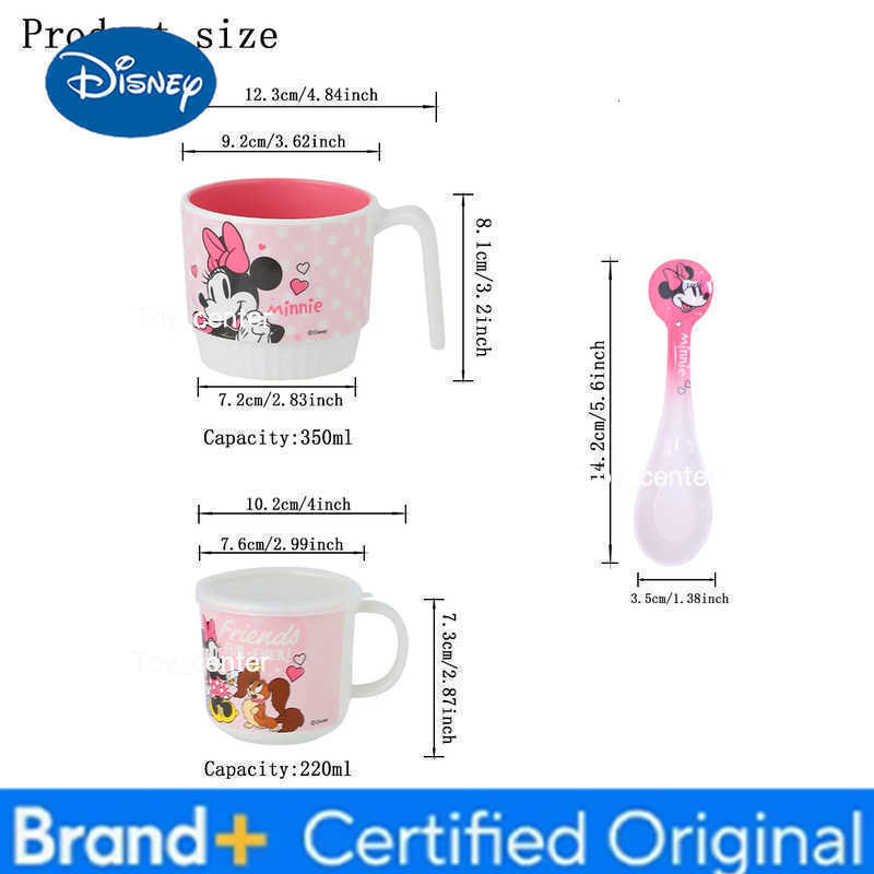 Disney 1pc Cartoon Minnie Mouse melamine tableware platebowlcupspoon Family dinner birthday party durable tableware H260302