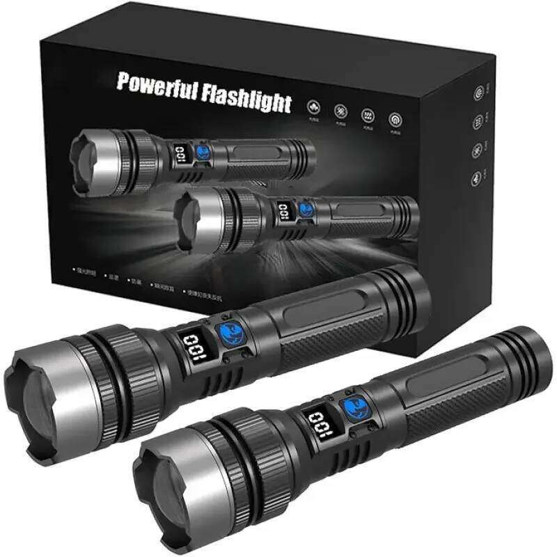 Ultra-Bright Rechargeable Flashlight, Compact & Lightweight Torch for Camping Hiking Fishing Outdoor Emergency Lighting Z260301