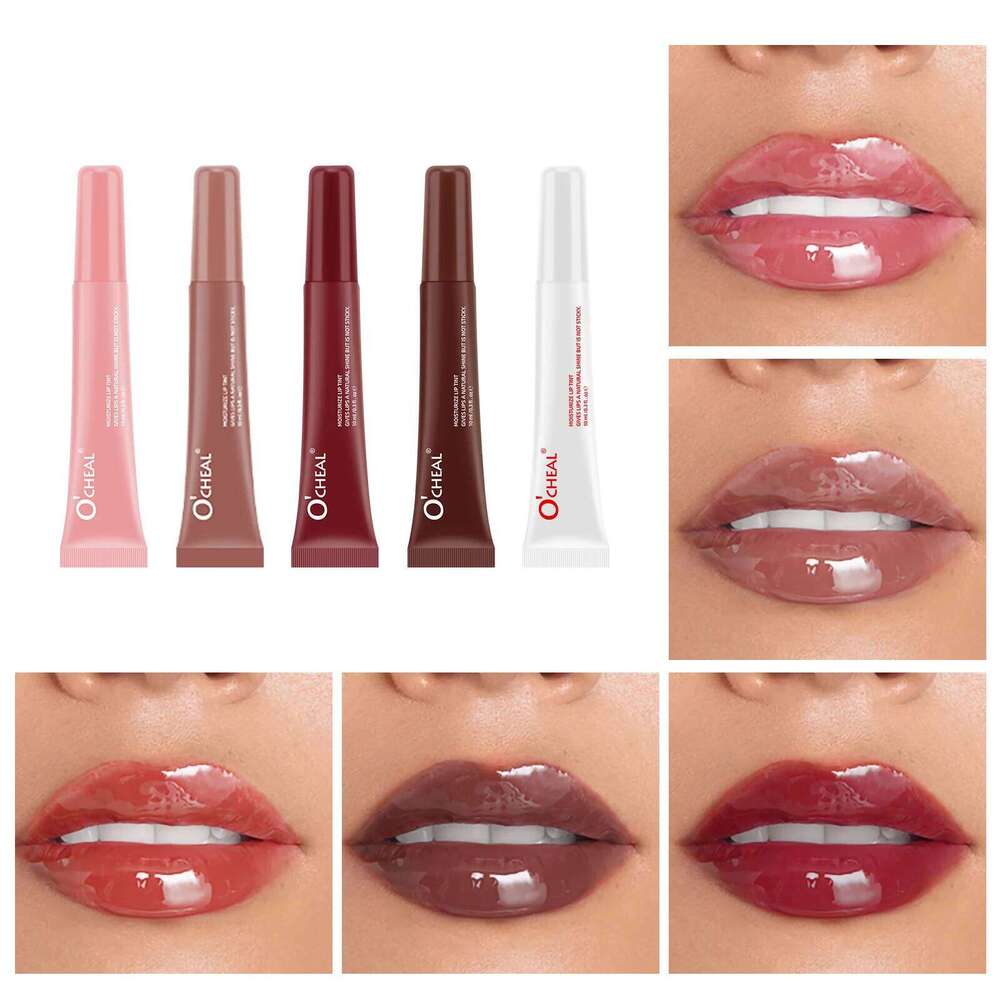 Ocheal Moisturizing Gloss Plumper Shiny Liquid Clear Lip Care Beauty Tinted Mask Glaze Colored Lipstick Makeup H260302